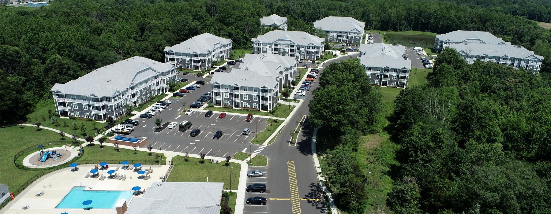 a high angle view of Autumn Park Apartments
